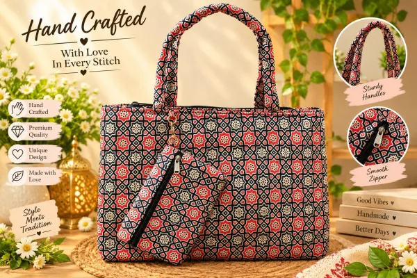 Elegant Handcrafted Multicolor Handbag